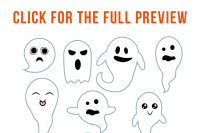 14 Ghosts Clipart Halloween Clipart Ghost Svg Halloween Svg Autumn Clipart Fall Clipart By Digital Download Shop Thehungryjpeg Com