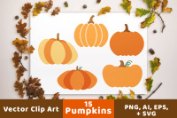 15 Pumpkins Clipart Pumpkin Svg Fall Clipart Halloween Clipart Halloween Svg Autumn Clipart By Digital Download Shop Thehungryjpeg Com