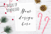 Christmas Card Mockup Photograph By Doodle And Stitch Thehungryjpeg Com