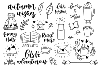 Autumn doodle & lettering kit.