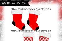 2 Christmas Stockings In Jpg Png Svg Eps Dxf For Cricut Silhouette Stockings Svg Socks Svg Christmas Svg Christmas Stockings Svg By Dutch Svg Designs Thehungryjpeg Com
