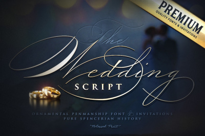 The Wedding Script font &amp; invitation