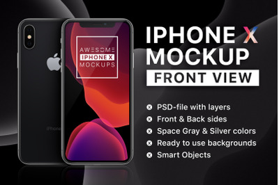 iPhone X Mockup - Front View