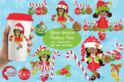 Christmas Elves clipart, graphics, illustrations AMB-196