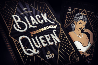 Black Queen font + bonus graphics