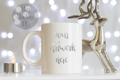 Mug Mockup - Silver Christmas