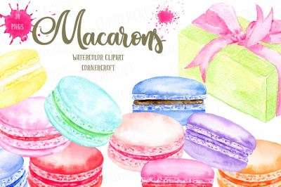 Watercolor Macarons Illustration 