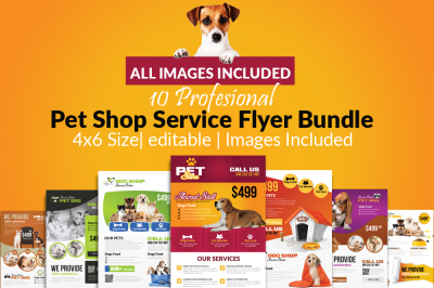 10 Pet Shop Service Flyer Bundle