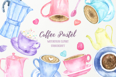 Watercolor Coffee Pastel
