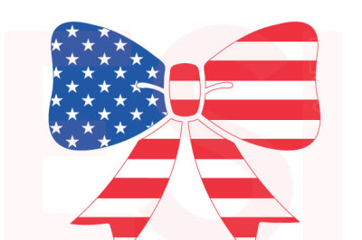 American Flag, Bow Designs, SVG, DXF, EPS