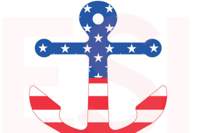 USA Flag, Anchor Designs, SVG, DXF, EPS