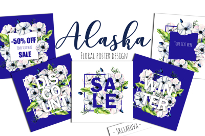 "Alaska". Sale, banner, poster, card.