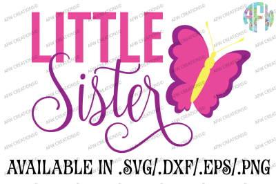 Little Sister Butterfly - SVG, DXF, EPS Cut File