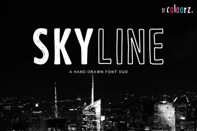 SKYLINE a Hand Drawn Font Duo