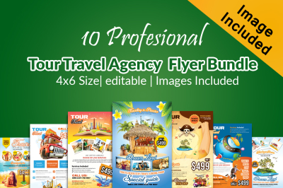 10 Travel Tour Tourism Agency Flyer Bundle