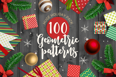 100 Geometric Christmas Patterns