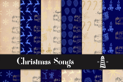 Christmas Songs Digital Paper