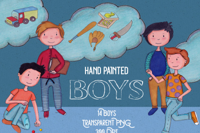 Boys hand painted