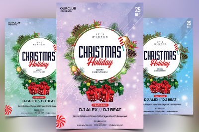 Christmas & Holiday - PSD Flyer Template