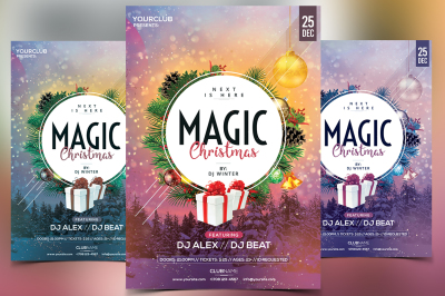 Magic Christmas 2017 - PSD Flyer Template