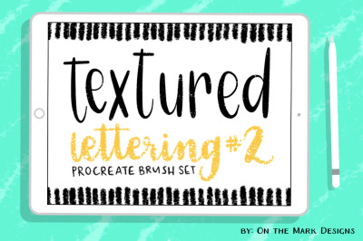 Textured Procreate Lettering Set 2