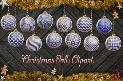 Blue And Gold Christmas Ornaments