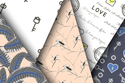 Love Letters Seamless Patterns