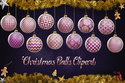 Purple And Gold Christmas Ornaments