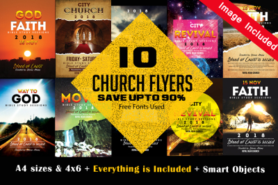 10 Church Flyer Template Bundle Vol:02