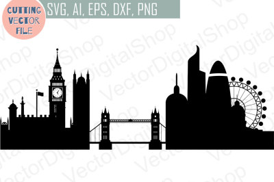 London vector  England  skyline SVG, PNG, JPG, EPS, AI, DXF