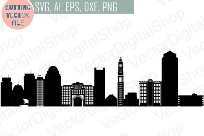  Boston vector MA USA skyline SVG, PNG, JPG, EPS, AI, DXF