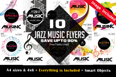 Electro & Jazz Music Flyer Bundle Vol:01