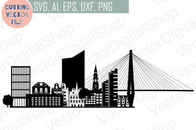 Charleston vector South Carolina USA skyline SVG, PNG, JPG, EPS, AI, DXF
