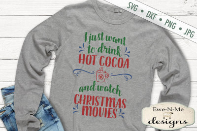 Hot Cocoa & Christmas Movies SVG