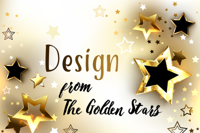 White Background with Gold Stars