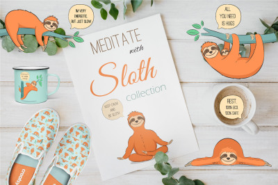 Cute sloth collection
