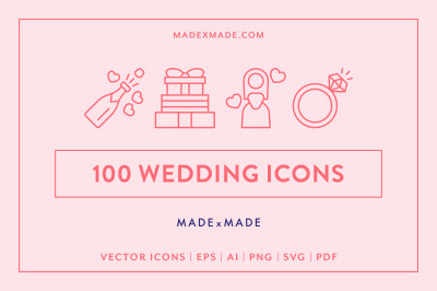 Line Icons &ndash; Wedding