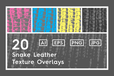 20 Snake Leather Texture Overlays