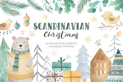 Scandinavian Watercolor Christmas