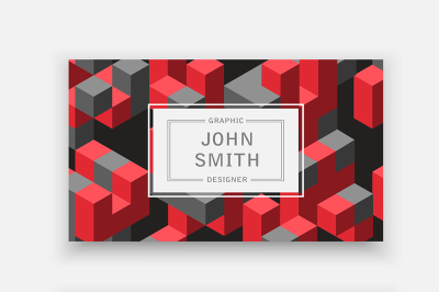 3D shape template for business cards