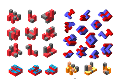 Abstract isometric logotype