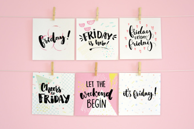 Friday - hand lettering cards &amp; overlays