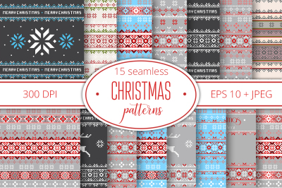 Christmas seamless patterns