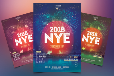 2018 NYE Eve - PSD Flyer Template