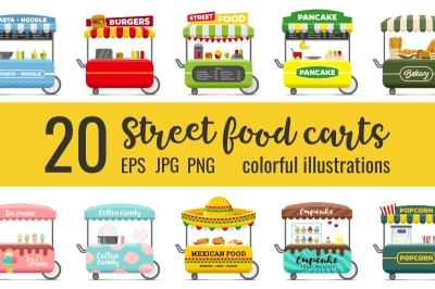 20 fast food street carts
