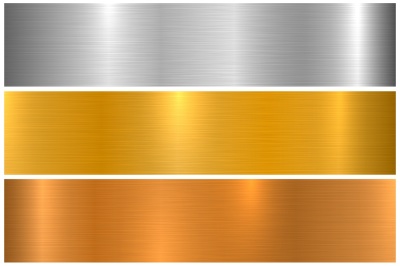 Set of polished metallic textures