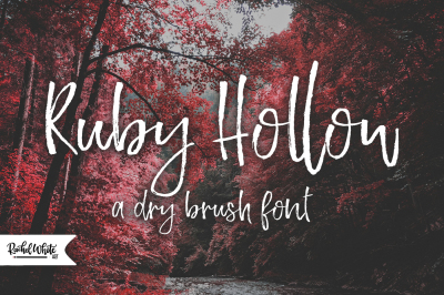 Ruby Hollow, a dry brush font