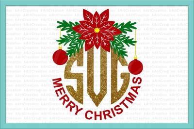 Christmas monogram svg, Merry Christmas svg, Christmas svg, Christmas transfer, iron on, printable, Merry Christmas svg, Poinsettia, dxf png