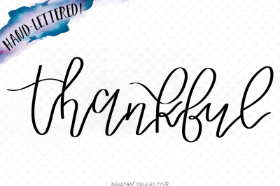 Thankful hand-lettered SVG cut file