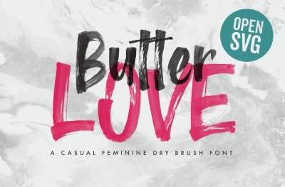 Butter Love - Opentype SVG Dry Brush